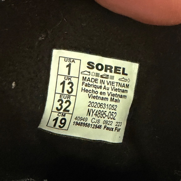 Sorel Explorer™ Lace WP in Quarry/Bright Lavender (Size 1 Little Kid) - Picture 8 of 10